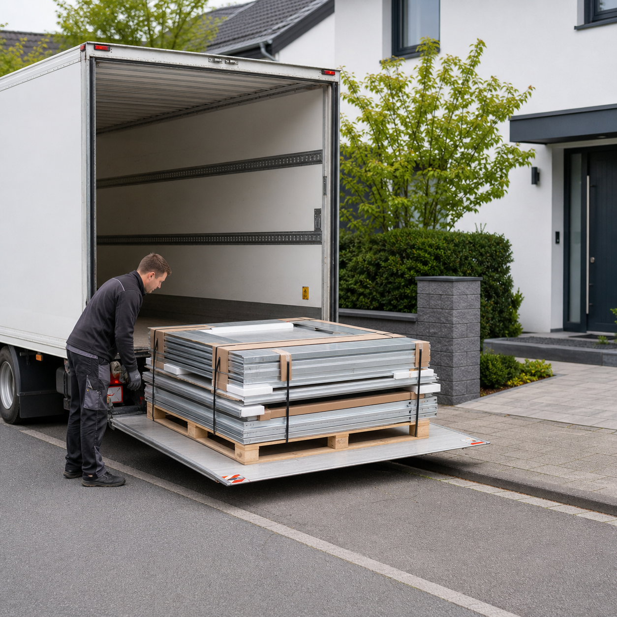 So läuft die Lieferung einer Motorradgarage per Spedition ab
