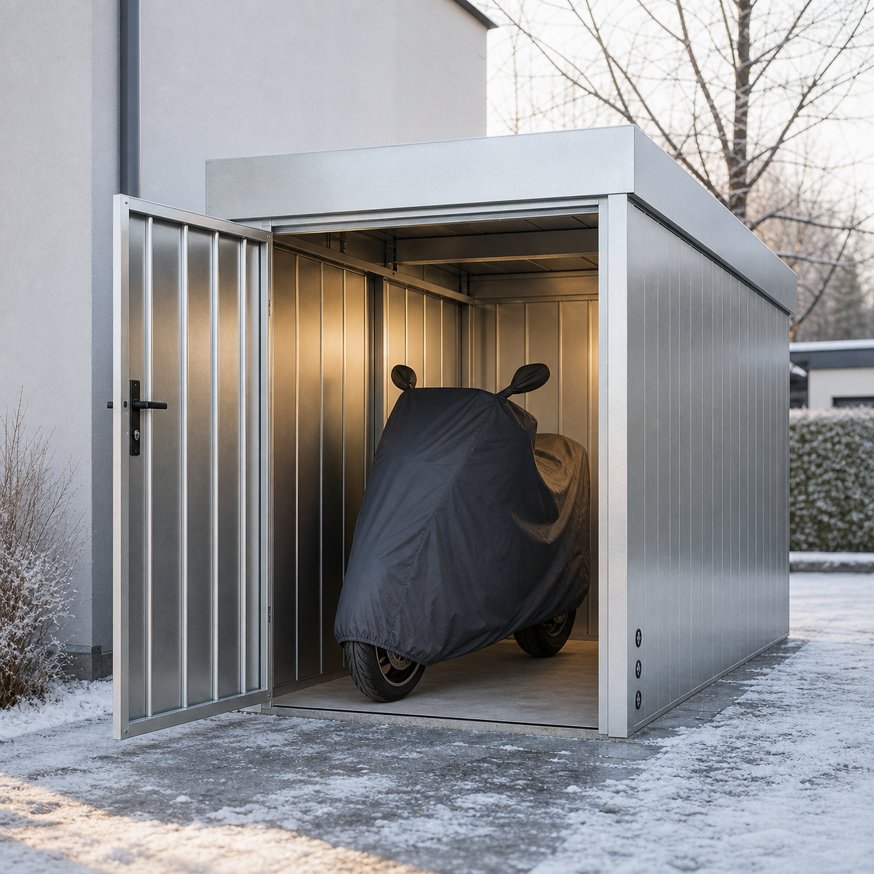 Motorrad im Winter richtig unterstellen: So gelingt die Winterpause